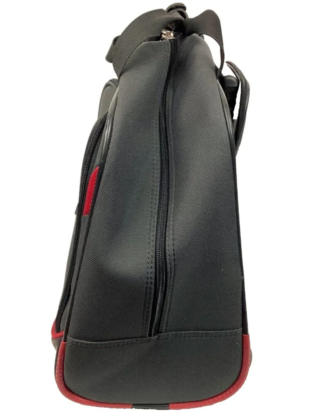 Samsonite Rolling Laptop Bag - Black/Red - Carry Handle + Pull-Along - EUC!